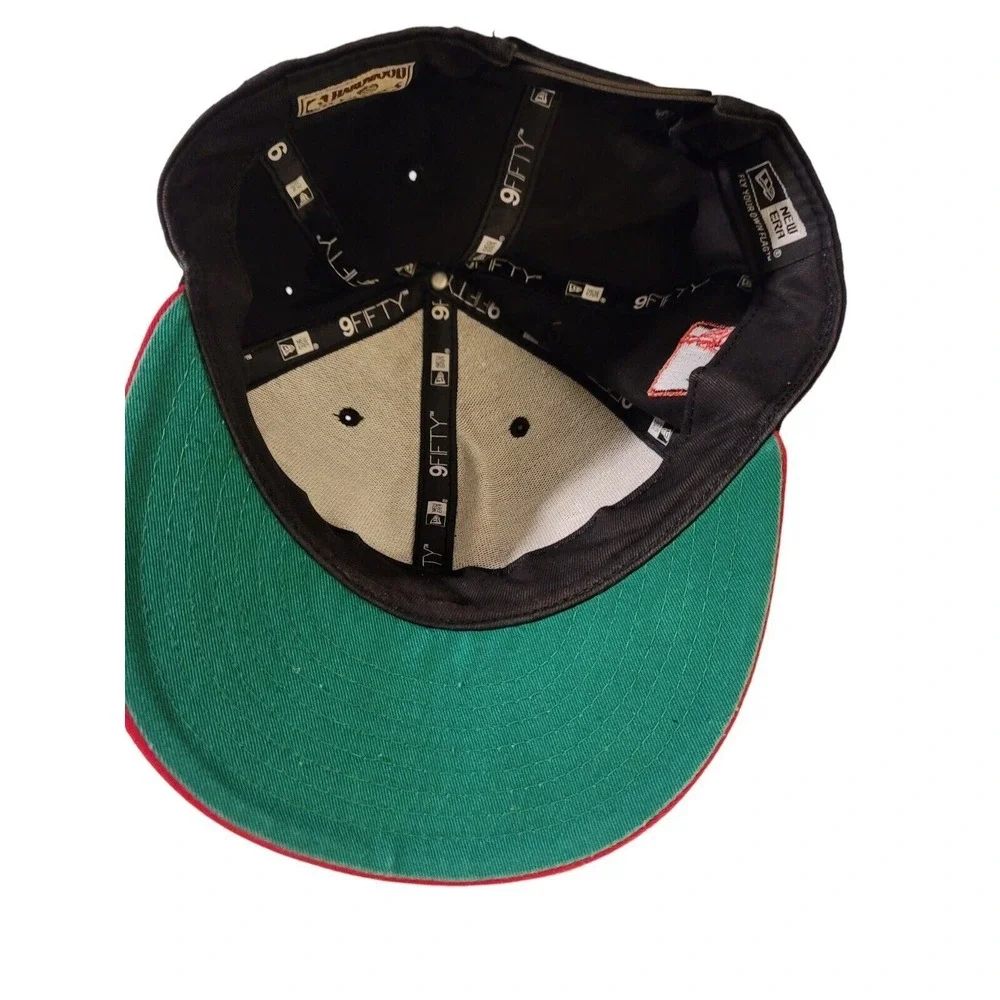 Miami Heat NBA Hardwood Classic New Era 9Fifty Black Red Snapback Cap Hat